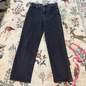 Madewell Women's Straight Leg Jeans in Black size 25